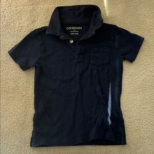 crewcuts Navy Short-Sleeve Polo with Chest Pocket